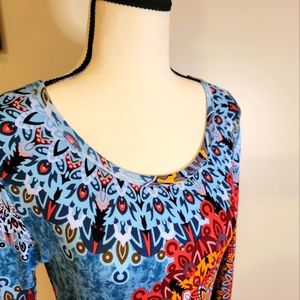 Mandala Print Maxi Dress